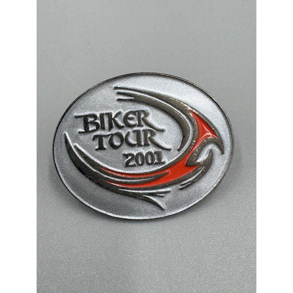 Vintage 2001 Biker‎ Tour Oval Shaped Lapel Pin